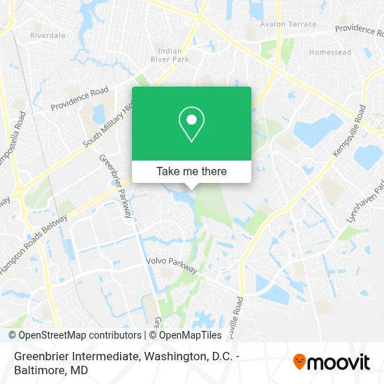 Greenbrier Intermediate map