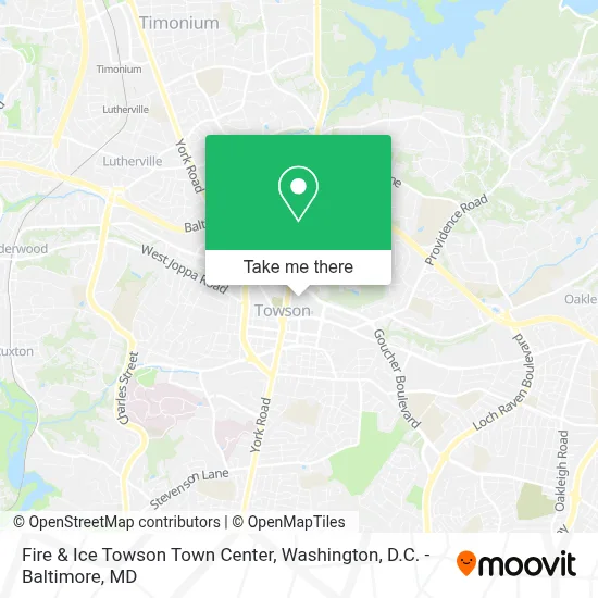 Fire & Ice Towson Town Center map