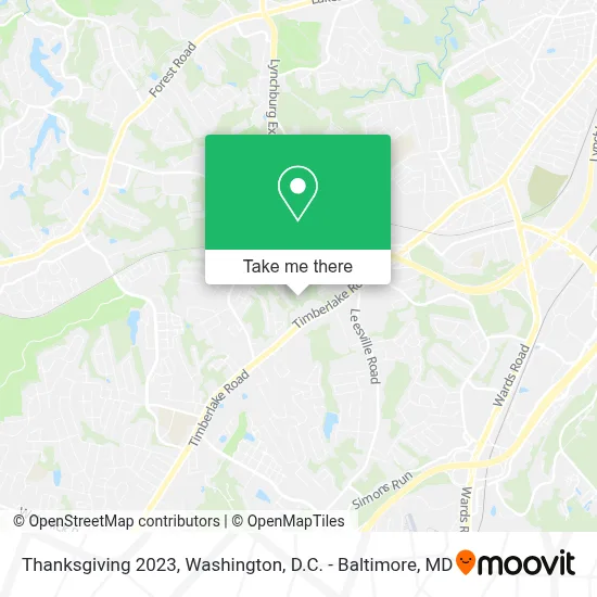 Thanksgiving 2023 map