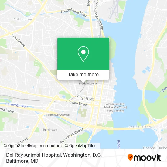 Del Ray Animal Hospital map