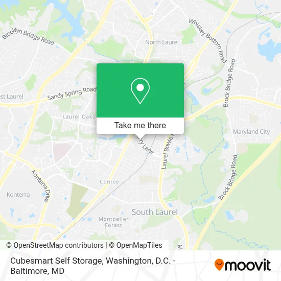 Cubesmart Self Storage map