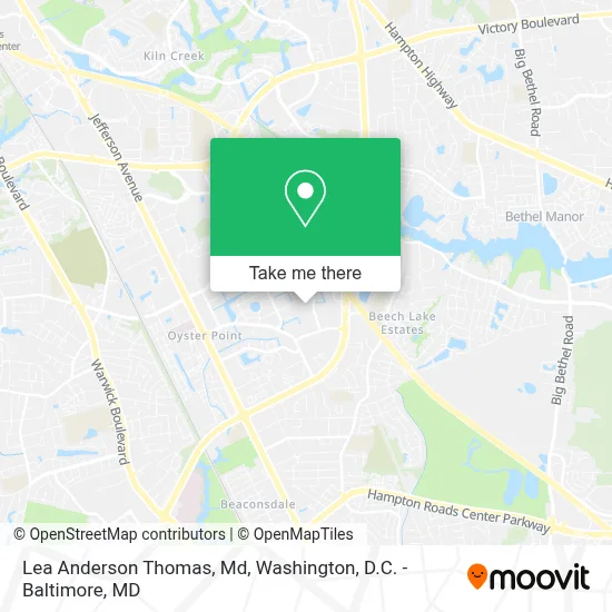 Lea Anderson Thomas, Md map