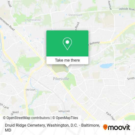 Druid Ridge Cemetery map