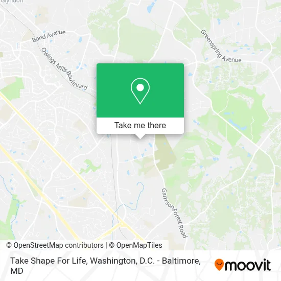Take Shape For Life map