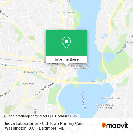 Inova Laboratories - Old Town Primary Care map