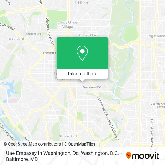 Uae Embassy In Washington, Dc map