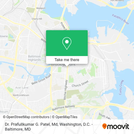 Dr. Prafullkumar G. Patel, Md map