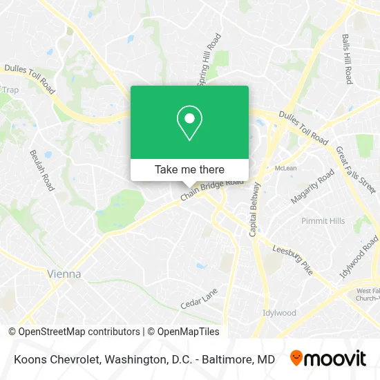Koons Chevrolet map