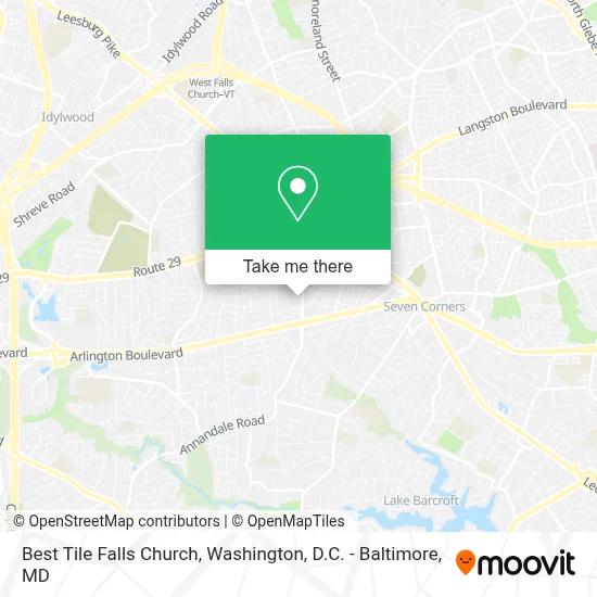 Best Tile Falls Church map