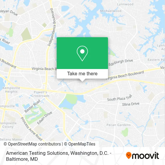 American Testing Solutions map