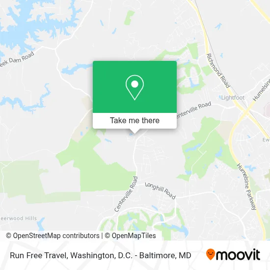 Run Free Travel map