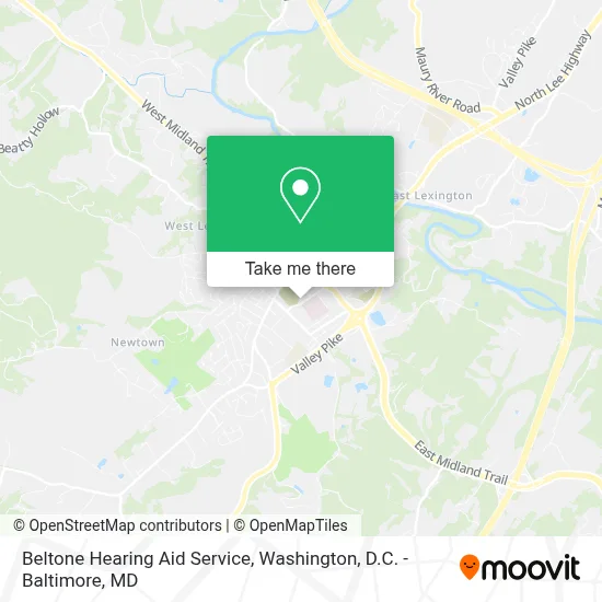 Beltone Hearing Aid Service map