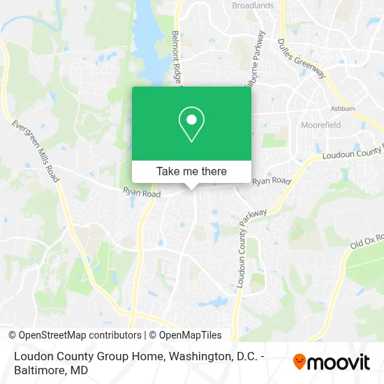 Loudon County Group Home map