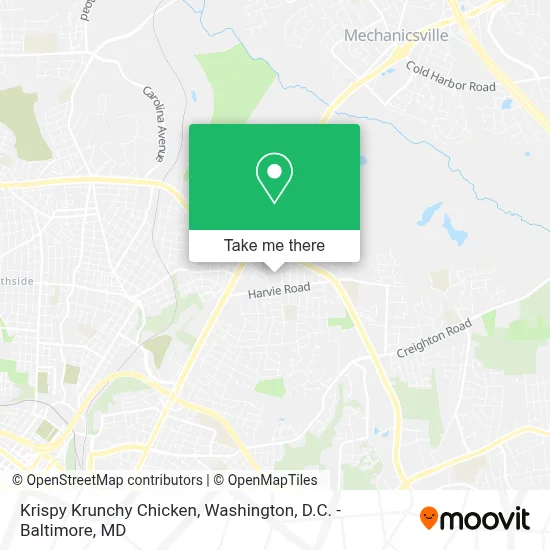 Krispy Krunchy Chicken map