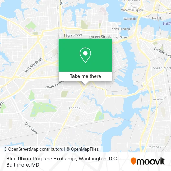 Blue Rhino Propane Exchange map