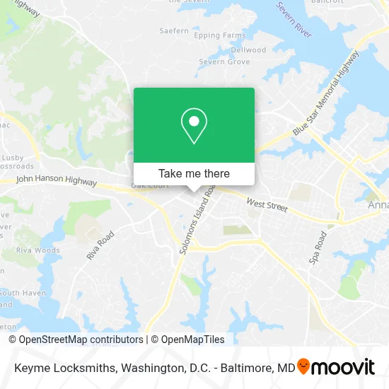 Keyme Locksmiths map