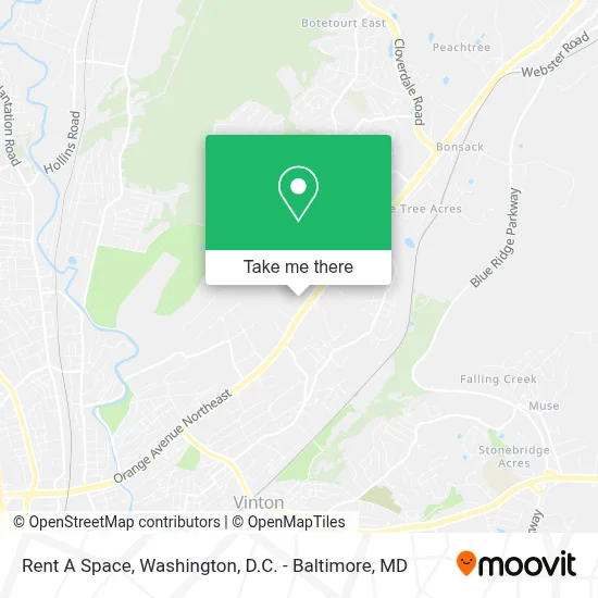 Rent A Space map