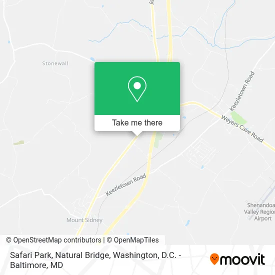 Safari Park, Natural Bridge map