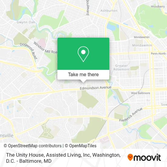 The Unity House, Assisted Living, Inc map