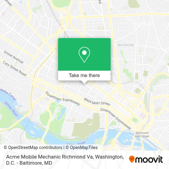 Acme Mobile Mechanic Richmond Va map
