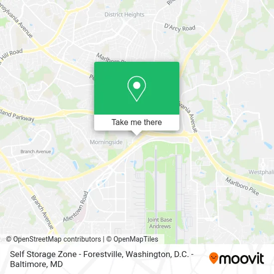 Self Storage Zone - Forestville map