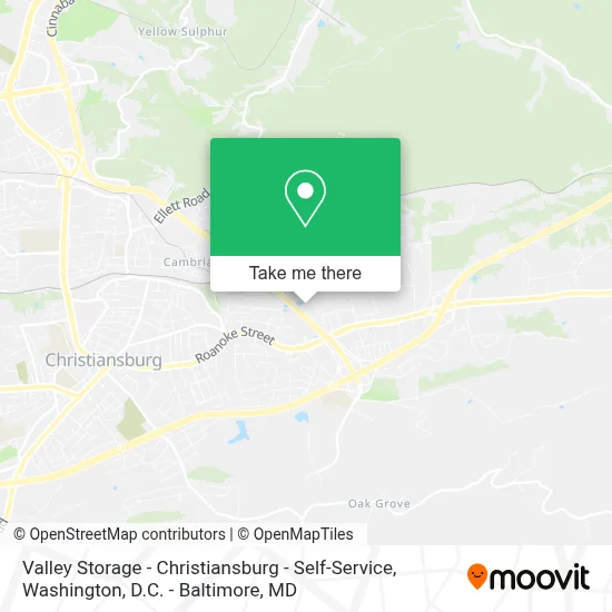 Valley Storage - Christiansburg - Self-Service map