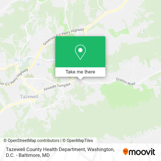Tazewell County Health Department map