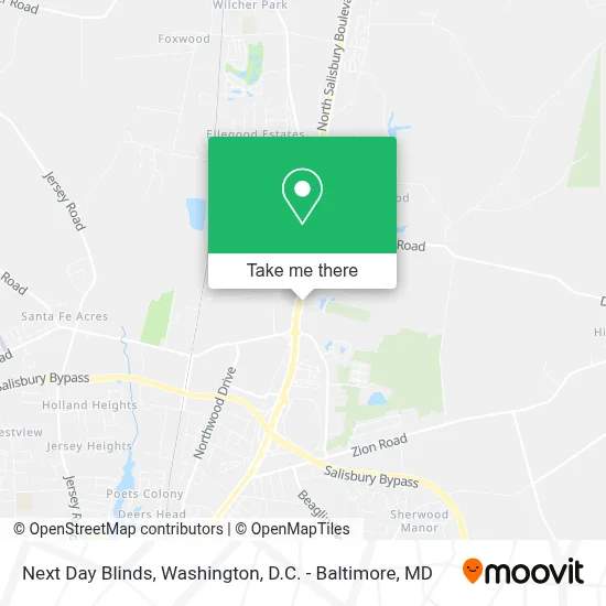 Next Day Blinds map