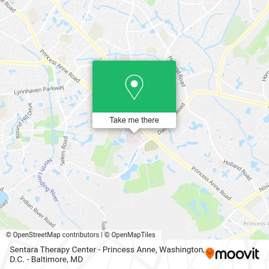 Sentara Therapy Center - Princess Anne map