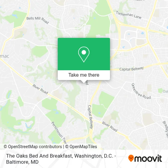 The Oaks Bed And Breakfast map