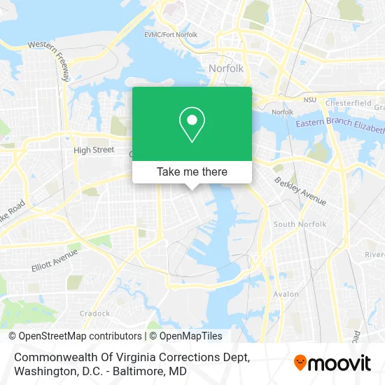 Commonwealth Of Virginia Corrections Dept map