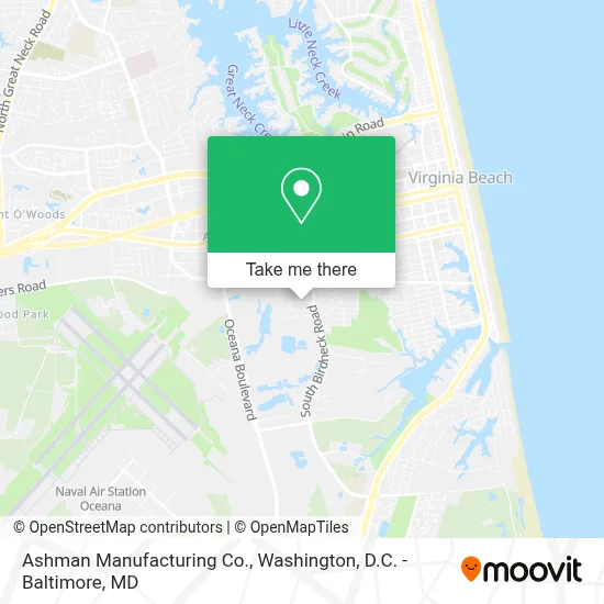 Ashman Manufacturing Co. map