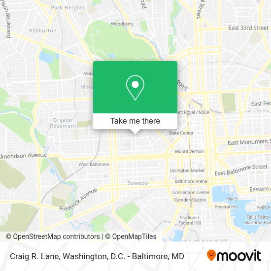 Craig R. Lane map