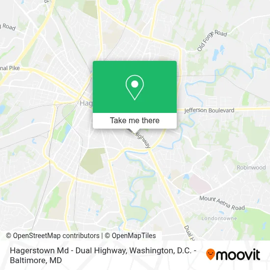 Hagerstown Md - Dual Highway map