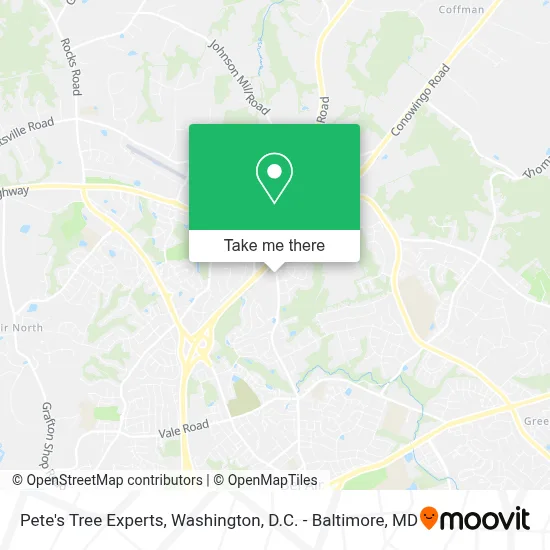 Pete's Tree Experts map