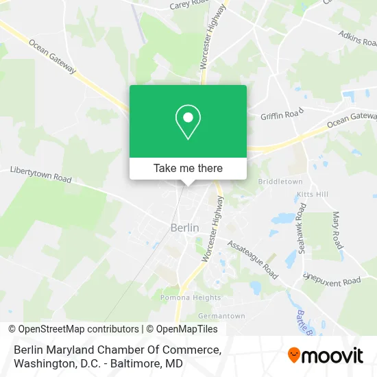 Berlin Maryland Chamber Of Commerce map