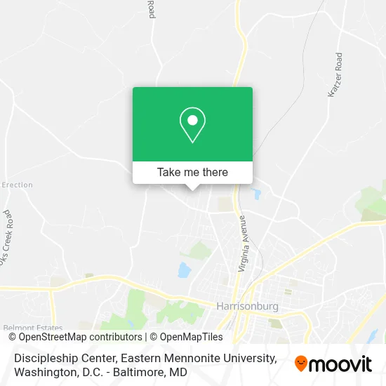 Discipleship Center, Eastern Mennonite University map