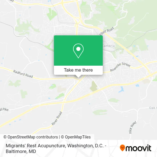 Migrants' Rest Acupuncture map