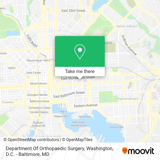 Department Of Orthopaedic Surgery map