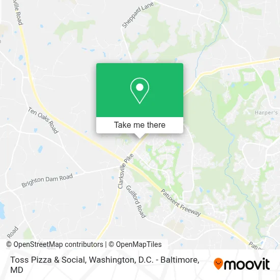 Toss Pizza & Social map