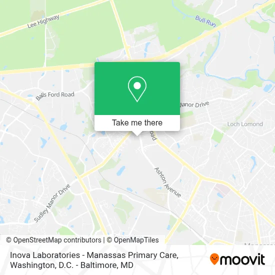 Inova Laboratories - Manassas Primary Care map