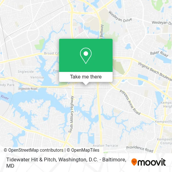 Tidewater Hit & Pitch map