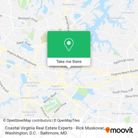 Coastal Virginia Real Estate Experts - Rick Muskovac map