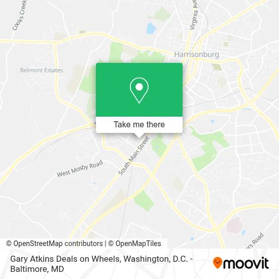 Gary Atkins Deals on Wheels map