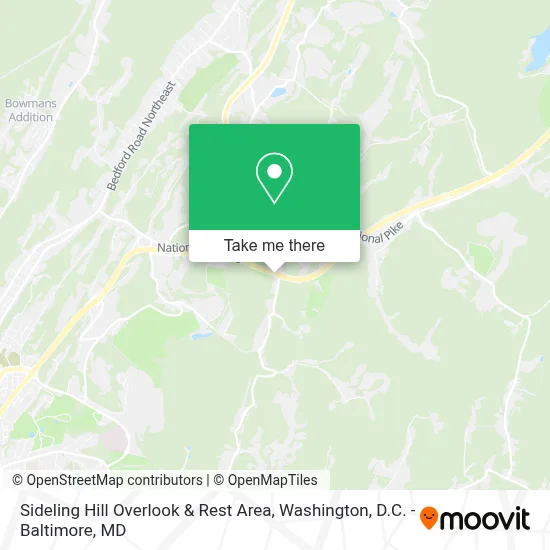 Sideling Hill Overlook & Rest Area map