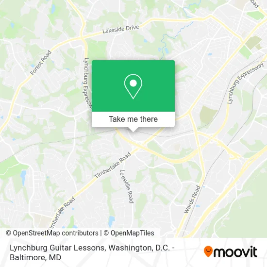 Lynchburg Guitar Lessons map