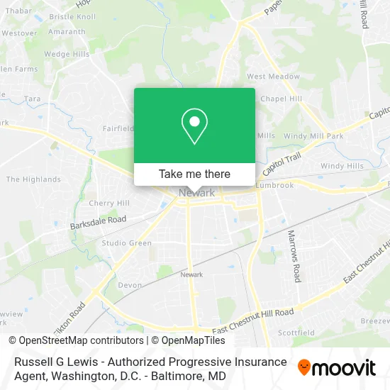 Russell G Lewis - Authorized Progressive Insurance Agent map