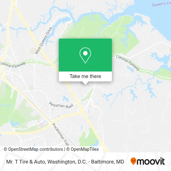 Mr. T Tire & Auto map