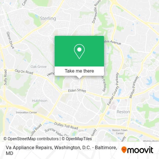 Va Appliance Repairs map