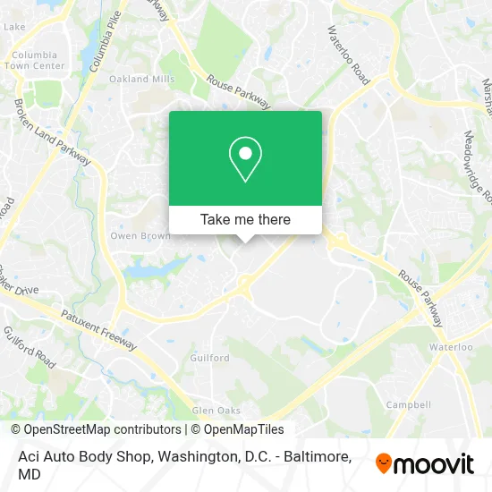 Aci Auto Body Shop map